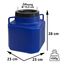 plasteo® 10 L Weithalsbehälter mit Deckel und Griffen, eckig, blau, lebensmittelecht, BPA-frei – vielseitiger Kunststoffbehälter für Wasser, Futter, Lagerung oder als Regentonne