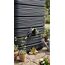 Ondis24 Regenwasser Wandtank Regenfass Eco 650 Liter Graphit anthrazit inkl. Wasserhahn
