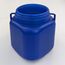 plasteo 50 Liter Kanister Eckig Blau, Lebensmittelecht BPA-Frei Wasserfass Lagerfass mit Deckel und Griffen