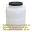 plasteo 30 Liter Weithalsfass Kunststofffass mit Deckel und Henkel Lebensmittelecht BPA-frei Universalfass Lagerfass