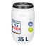 Garronda 35 Liter BPA-freies Fass und Futtertonne, Weithalsfass, Wassertank und Behälter mit Deckel für Sauerkraut sowie Surfass Pökelfass für Fleisch GD-0087, Weiß