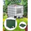 SOBEAU IBC Tank Abdeckung 1000L, IBC Container Zubehör, Wassertank UV-Schutzfolie, Regentonne Abdeckung, Schutzplane Regenwassertank, Geeignet für 1000L IBC-Tank Container Cover (120 x 100 x 116 cm)