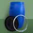 plasteo 85 Liter Weithalsfass mit Deckel und Spannring, Lebensmittelecht BPA-Frei Futtertonne Wasserfass Lagerfass Universalfass Kunststofffass