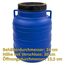 plasteo® Weithalsfass mit Schraubdeckel und Henkel Futtertonne Kunststofffass Universalfass Deckelfass Lebensmittelecht Wasserfass Regentonne Lagerfass (10 Liter Rund Blau)