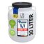 plasteo 30 Liter Weithalsfass Kunststofffass mit Deckel und Henkel Lebensmittelecht BPA-frei Universalfass Lagerfass