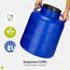 Garronda 80 Liter BPA-freies Fass und Futtertonne, Weithalsfass, Wassertank und Behälter mit Deckel für Sauerkraut sowie Surfass Pökelfass für Fleisch GD-0087, Blau
