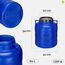Garronda 60 Liter BPA-freies Fass und Futtertonne, Weithalsfass, Wassertank und Behälter mit Deckel für Sauerkraut sowie Surfass Pökelfass für Fleisch GD-0087, Blau