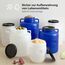 Garronda 60 Liter BPA-freies Fass und Futtertonne, Weithalsfass, Wassertank und Behälter mit Deckel für Sauerkraut sowie Surfass Pökelfass für Fleisch GD-0087, Blau