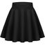 Zeagoo Damen Mini Rock Sommer Kurz Skater Rock Basic Solid Dehnbaren Skater Mini Rock Schwarz S