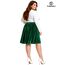 TRIWORKS Elegante cordrock Damen grün Cord Rock Nicht mit integrierten Shorts Große Größen Basic Mini Skater Rock A-Linie Versatile Elastische Minirock 3XL
