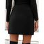 heekpek Damen Cordrock Minirock Hohe Taille Rock Damen Herbst Winter Mini Skirt Wickelrock A-Linie Business Rock Kurz mit Taschen, Schwarz, L
