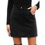 heekpek Damen Cordrock Minirock Hohe Taille Rock Damen Herbst Winter Mini Skirt Wickelrock A-Linie Business Rock Kurz mit Taschen, Schwarz, L