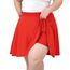 TRIWORKS Elegante Rot Rock Große Größen Damen Mädchen Basic Casual Mini Sommer Kurz Skater Stretchy Rock mit Hose A-Linie Versatile Elastische Minirock Tennisrock XL