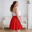 TRIWORKS Elegante Rot Rock Große Größen Damen Mädchen Basic Casual Mini Sommer Kurz Skater Stretchy Rock mit Hose A-Linie Versatile Elastische Minirock Tennisrock XXL