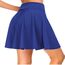 Dressever Damen Basic Vielseitige Dehnbaren Informell Casual Mini Hohe Taille A-Linie Tennisrock Tanzrock Königsblau Large