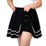 TRIWORKS Elegante Schwarz und Weiß Rock Große Größen Damen Mädchen Basic Casual Mini Sommer Kurz Skater Stretchy Rock mit Hose A-Linie Versatile Elastische Minirock Tennisrock