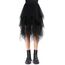 Tüllrock Damen Lang 80CM Elastische Tüll Rock Unregelmäßiges Netz Täglich, Abschlussball, Party(Taillenumfang: 60-78cm, Schwarz)