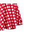 Dressever Damen Basic Vielseitige Dehnbaren Informell Casual Mini Hohe Taille A-Linie Tennisrock Tanzrock Red White Dot Small