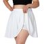TRIWORKS Elegante Weiß Rock Große Größen Damen Mädchen Basic Casual Mini Sommer Kurz Skater Stretchy Rock mit Hose A-Linie Versatile Elastische Minirock Tennisrock XL