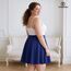TRIWORKS Elegante Blau Rock Große Größen Damen Mädchen Basic Casual Mini Sommer Kurz Skater Stretchy Rock mit Hose A-Linie Versatile Elastische Minirock Tennisrock L