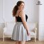 TRIWORKS Elegante Silber Rock Große Größen Damen Mädchen Basic Casual Mini Sommer Kurz Skater Stretchy Rock mit Hose A-Linie Versatile Elastische Minirock Tennisrock 3XL