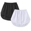 Girstunm Women's Shirt Extender for Women 2Pcs Adjustable Layered Fake Top Lower Sweep Shirt Half Length Mini Skirt for Girls Schwarz und Weiß XL