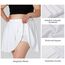 TRIWORKS Elegante Weiß Rock Große Größen Damen Mädchen Basic Casual Mini Sommer Kurz Skater Stretchy Rock mit Hose A-Linie Versatile Elastische Minirock Tennisrock 4XL
