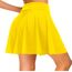 Dressever Damen Basic Vielseitige Dehnbaren Informell Casual Mini Hohe Taille A-Linie Tennisrock Tanzrock Gold X-Large
