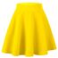 Dressever Damen Basic Vielseitige Dehnbaren Informell Casual Mini Hohe Taille A-Linie Tennisrock Tanzrock Gold X-Large