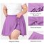 TRIWORKS Elegante Violett Rock Große Größen Damen Mädchen Basic Casual Mini Sommer Kurz Skater Stretchy Rock mit Hose A-Linie Versatile Elastische Minirock Tennisrock XXL