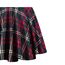 Dressever Damen Basic Vielseitige Dehnbaren Informell Casual Mini Hohe Taille A-Linie Tennisrock Tanzrock Red Plaid Medium