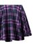 Dressever Damen Basic Vielseitige Dehnbaren Informell Casual Mini Hohe Taille A-Linie Tennisrock Tanzrock Purple Plaid Large