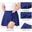 TRIWORKS Elegante Blau Rock Große Größen Damen Mädchen Basic Casual Mini Sommer Kurz Skater Stretchy Rock mit Hose A-Linie Versatile Elastische Minirock Tennisrock 4XL