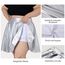 TRIWORKS Elegante Silber Rock Große Größen Damen Mädchen Basic Casual Mini Sommer Kurz Skater Stretchy Rock mit Hose A-Linie Versatile Elastische Minirock Tennisrock XL