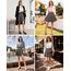Dressever Damen Basic Vielseitige Dehnbaren Informell Casual Mini Hohe Taille A-Linie Tennisrock Tanzrock Black White Dot Large