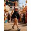 DRESSTELLS Rock Damen Schwarz Kurz Skater Rock A-Linie Hohe Taille Minirock Silvesteroutfit Anime Faltenrock Karneval Tennis Rock Black L