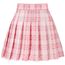 TRIWORKS Elegante rosa Faltenrock Nicht mit integrierten Shorts Damen kurz Große Größen Herbst Rock Mädchen Karierter Rock A-Linie Plaid Skirt Minirock Tennisrock