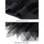 Tüllrock Damen Lang 80CM Elastische Tüll Rock Unregelmäßiges Netz Täglich, Abschlussball, Party(Taillenumfang: 60-78cm, Schwarz)