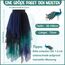 Sintege Hexenkostüm für Damen Halloween Tüllrock Lang Plisseerock Pfau Kostüm für Fasching Karneval Party (Blau, Grün)