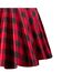 Dressever Damen Basic Vielseitige Dehnbaren Informell Casual Mini Hohe Taille A-Linie Tennisrock Tanzrock Black Red Plaid X-Large