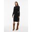 Vila Damen Viril Crew Neck L/S Midi Dress - Noos Kleid, Schwarz, L EU