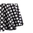 Dressever Damen Basic Vielseitige Dehnbaren Informell Casual Mini Hohe Taille A-Linie Tennisrock Tanzrock Black White Dot XX-Large