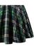Dressever Damen Basic Vielseitige Dehnbaren Informell Casual Mini Hohe Taille A-Linie Tennisrock Tanzrock Green Plaid X-Large