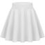 Zeagoo Damen Basic Vielseitige Mini Rock Mädchen Flared Casual Mini Skater Rock Schulmädchen Anime Rock Weiß S