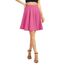 Damen Elegante Elastische Taille Ausgestellte A-Linie Midi Rock Basic Uniform Plissee Skater Röcke(M, Rosenrot)