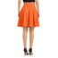 Damen Elegante Elastische Taille Ausgestellte A-Linie Midi Rock Basic Uniform Plissee Skater Röcke(L, Orange)
