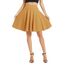 Damen Elegante Elastische Taille Ausgestellte A-Linie Midi Rock Basic Uniform Plissee Skater Röcke(M, Kurkuma)