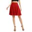 Damen Elegante Elastische Taille Ausgestellte A-Linie Midi Rock Basic Uniform Plissee Skater Röcke(L, Rot)
