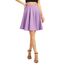 Damen Elegante Elastische Taille Ausgestellte A-Linie Midi Rock Basic Uniform Plissee Skater Röcke(L, Lila)