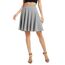 Damen Elegante Elastische Taille Ausgestellte A-Linie Midi Rock Basic Uniform Plissee Skater Röcke(M, Grau)
